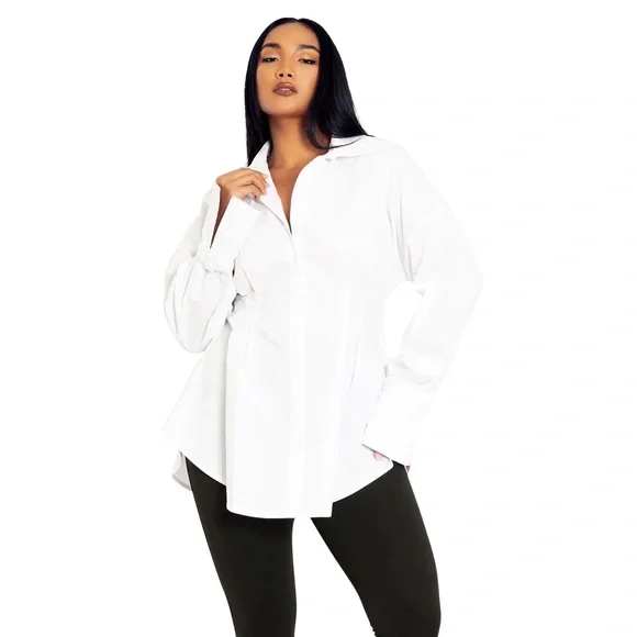 Blackmilk Clothing Gothic Romance Cinched Waist Button Up Shirt - Picture 5 of 10